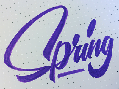 Spring brushlettering lettering letters logo script sign painter typography