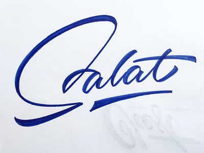 Salat handlettering lettering logo script sign painter typo typography
