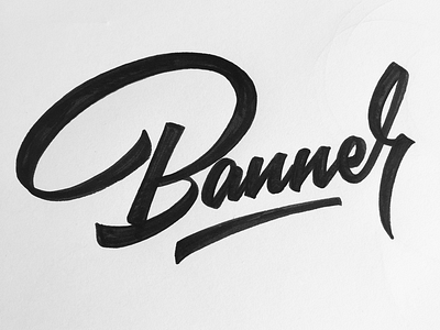 Banner hand lettering lettering logo script sign painter typo typography
