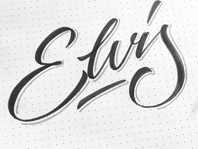 Elvis brush lettering hand lettering lettering logo script sign painter typography