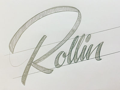 Rollin lettering letters logo script sign painter typography