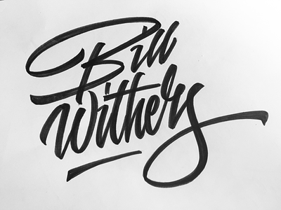 Bill Withers hand craft hand lettering lettering logo script type typography