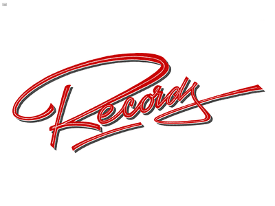 Records graphic design lettering letters logo script typo typography
