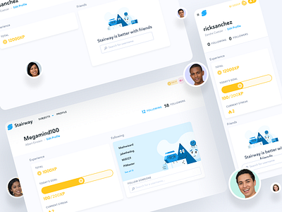 Stairway Profile Page v1 product design profile ui ux web design