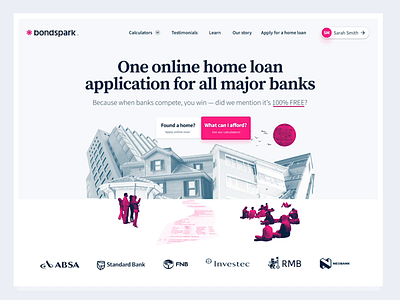 Bondspark Website v2 animation bondspark home loan homepage menu ui ux visual design webdesign website website concept websites