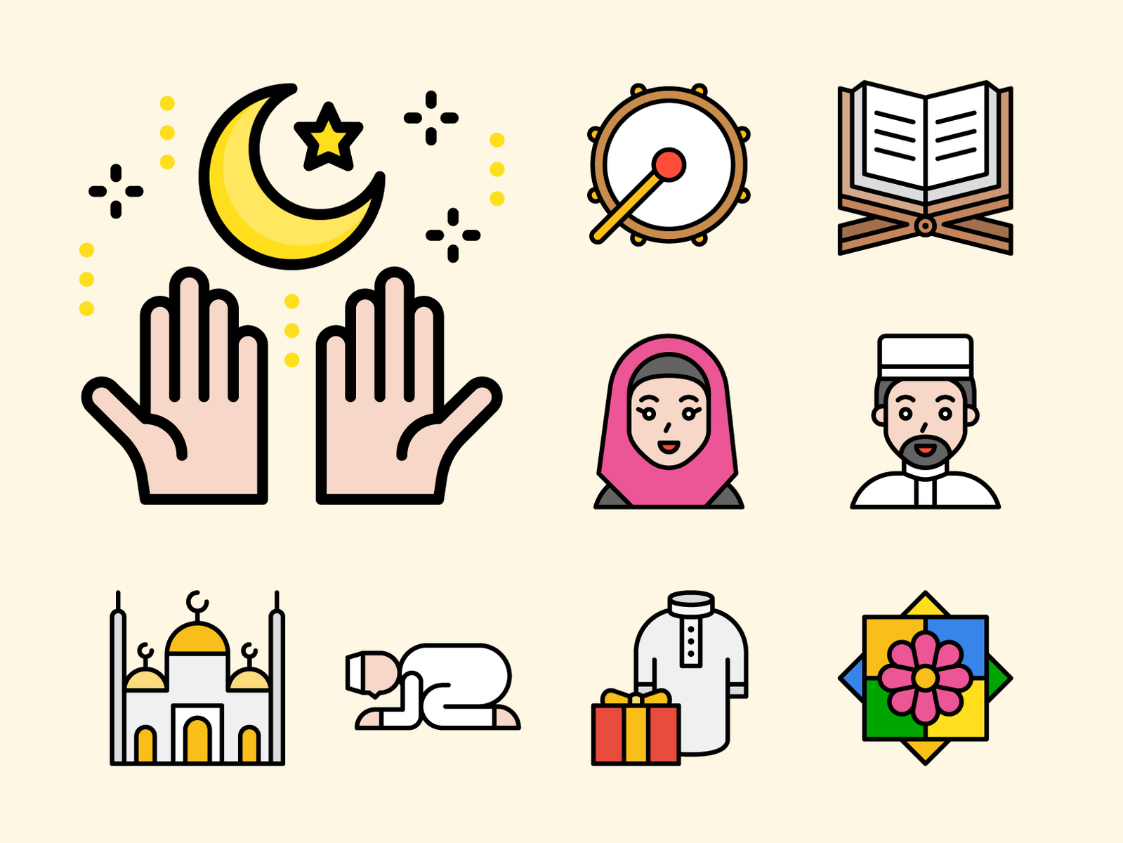 Muslim and ramadan icon by fugui xu on Dribbble