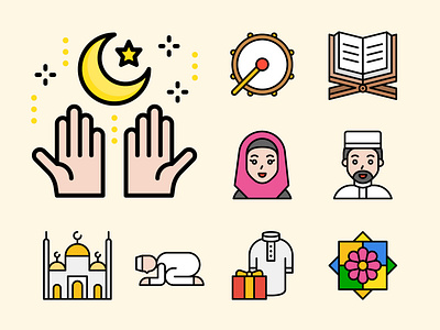 Muslim and ramadan icon