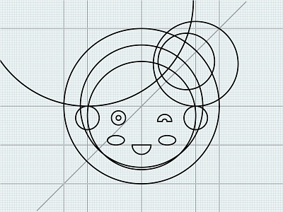 Hello world avatar cartoon cartoon character character design cute display flat design geometric girl head icon line lineal vector