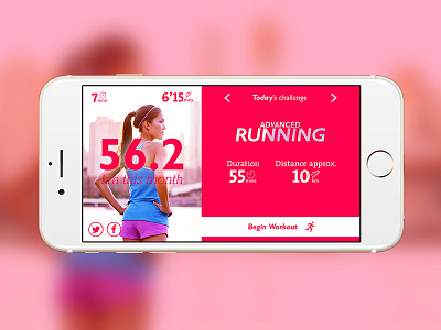 Running App app chart product running sport ui ux