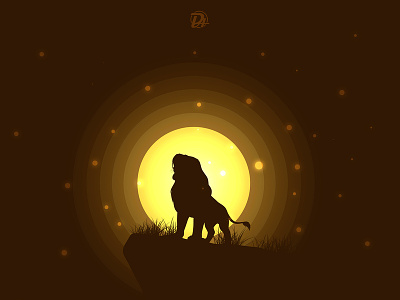 Lion King Simba design disney flat illustration lion king vector