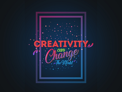 Creativity Quotes dribbble flat illustration typodesign typography wallpaper