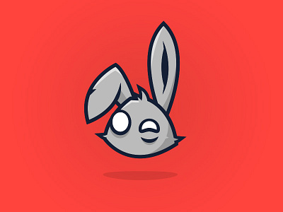 Twitchy Rabbit coral free throw grey icon logo rabbit thirty logos