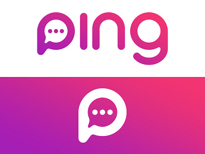 Ping branding chat logo pink thirty logos