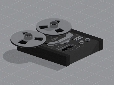 Tape recorder illustration tape deck tape recorder