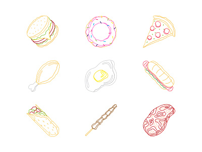 Food food icon icon set illustration