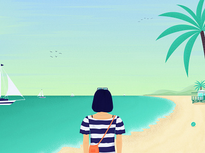 Holiday beach holiday illustration travel