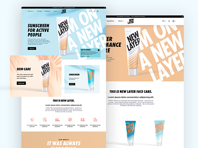 Sunscreen Landing Page landing page uxui