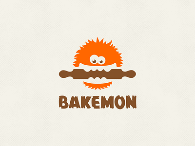 Bakemon Logo Design bake bakery design logo monster