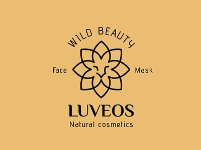 LUVEOS - logo design proposal cosmetics brand lion flower logo