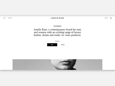 Amelie Rose Clothing Website e commerce fashion front end dev react