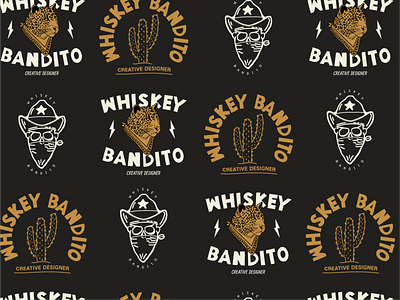 Whiskey Bandito Finest Pattern art black brand branding clean color design digital flat graphic design illustration illustrator lettering logo logo design type typography vector