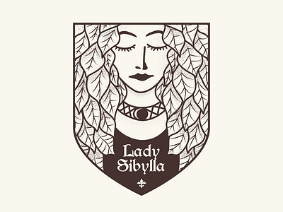 Lady Sibylla brand identity design epic fairy flatdesign logo logo design logodesign logos logotype logotype design logotype designer logotypedesign logotypes medieval nature nature illustration nature logo vintage vintage logo