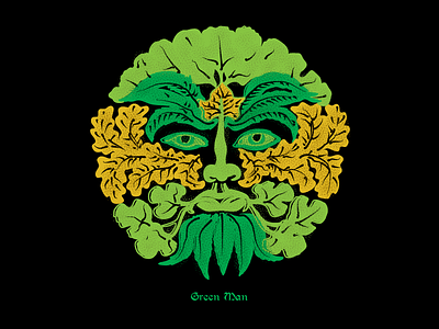 Green Man art brand branding branding design colors contrast creative design design art draw drawing graphic design graphic art graphic artist graphic arts green illustration logo logodesign logotype