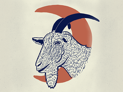 Big Moon Goat Milk 2d art branding character clean color concept creative design digital drawing dribbble flat graphic design green illustration illustrator logo minimal photoshop