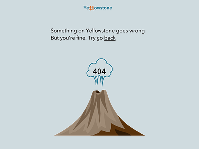 404page Volcano 404page dailyui landingpage uichallange uidesign