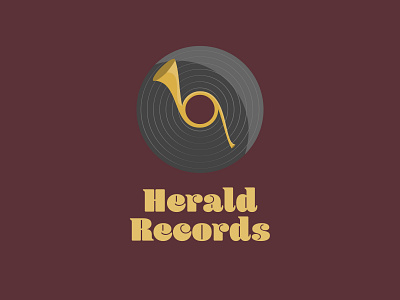 Herald Records 100dayproject adobe adobe illustrator branding design icon illustration illustrator label logo music record label recording typography