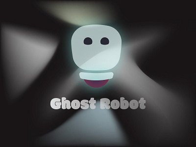 Ghost Robot 100dayproject adobe adobe illustrator branding creative design ghost icon illustration illustrator logo robot studio typography
