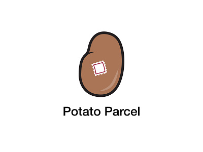 Potato Parcel 100dayproject adobe adobe illustrator branding design funny icon illustration illustrator logo mail parcel potato typography