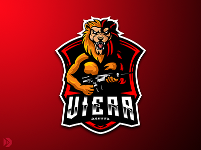 Mascot Logo - Lion I digital painting esports gun illustration kdesign lion lion logo logo design mascot
