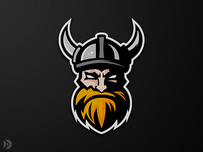 Mascot Logo - Viking beard logo digital painting esports esports logo illustration logo design mascot viking logo viking mascot