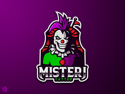 Mascot Logo - Clown circus logo clown logo digital painting esports esports logo illustration jester logo design mascot