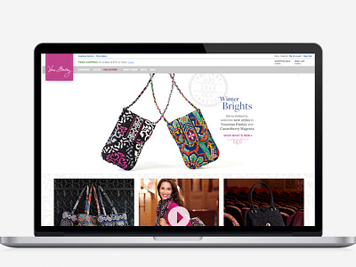 Vera Bradley homepage design