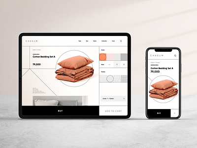 Fabric brand e-commerce UI design minimal typography ui ux website