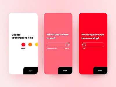 Sign Up UI for Color Spectrum app design minimal typography ui ux