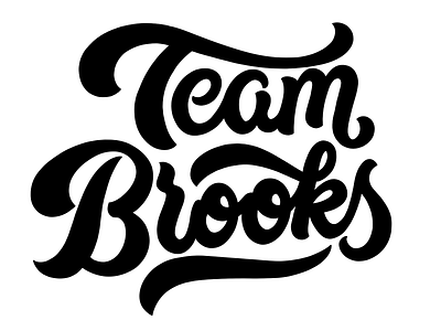 Team Brooks Lettering