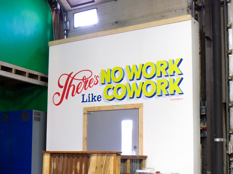 Nook Mural Finished Images handlettering lettering mural murals surface pro typography