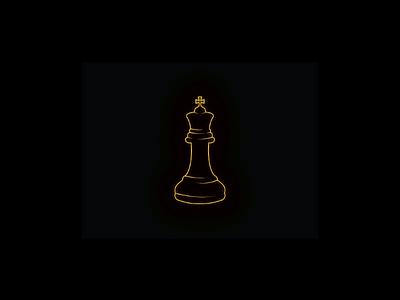 King - Chess Piece adobe illustrator chess illustration king outer glow pentool strokes visual designer