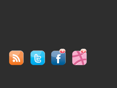 App Button Icons app colors dribbble facebook feed icon mac social square twitter