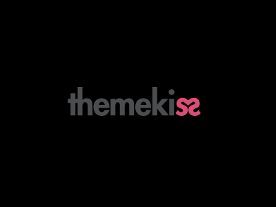Themekiss Logo gray kiss logo logotype pink theme typography wordplay wordpress