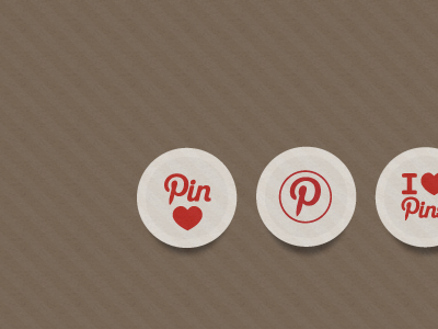 Pinterest Sticker Icons bookmarking buttons circle heart icons pinterest red social sticker vector