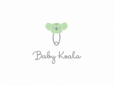 Baby Koala V2 baby eco green logo round script shapes silhouette vector