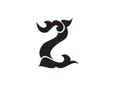 Z Logo black flames logo monogram shapes swirls typography z