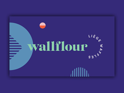 Wallflour business card geometric identity pattern