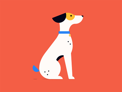 a good pooch dog illustration geometric illustration illustration