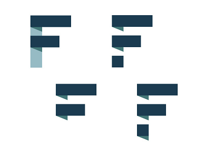 Oh, F f flat graph logos ribbon shadow wip