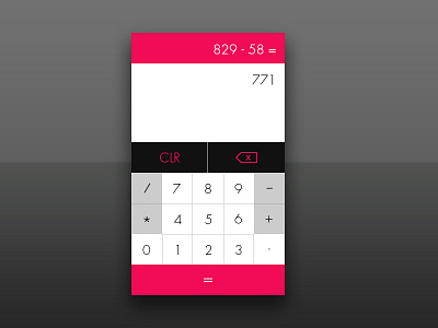 Dailyui 004: Calculator 004 calculator dailyui flat futura